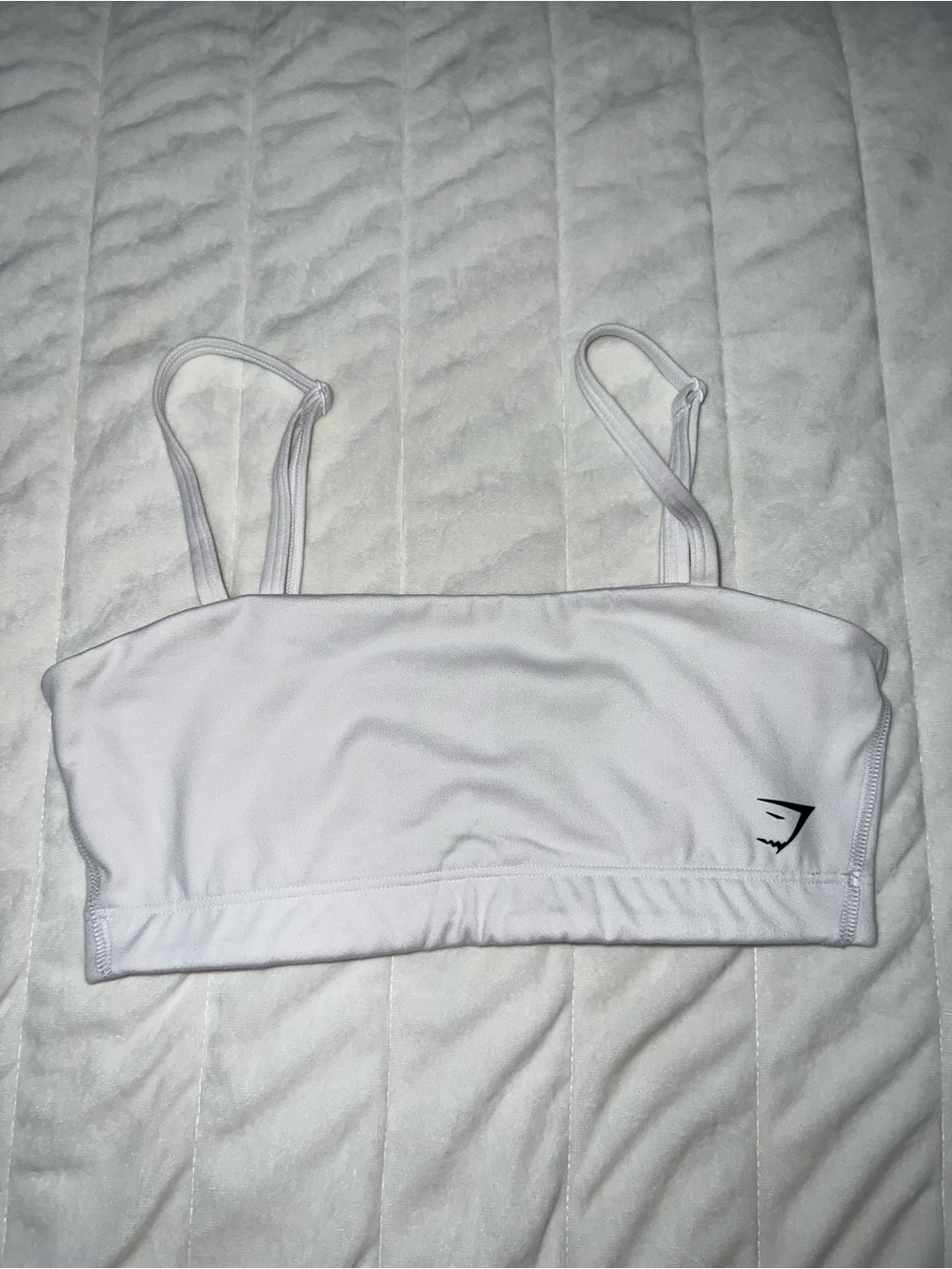 Gymshark White Strappy Sports Bra Top